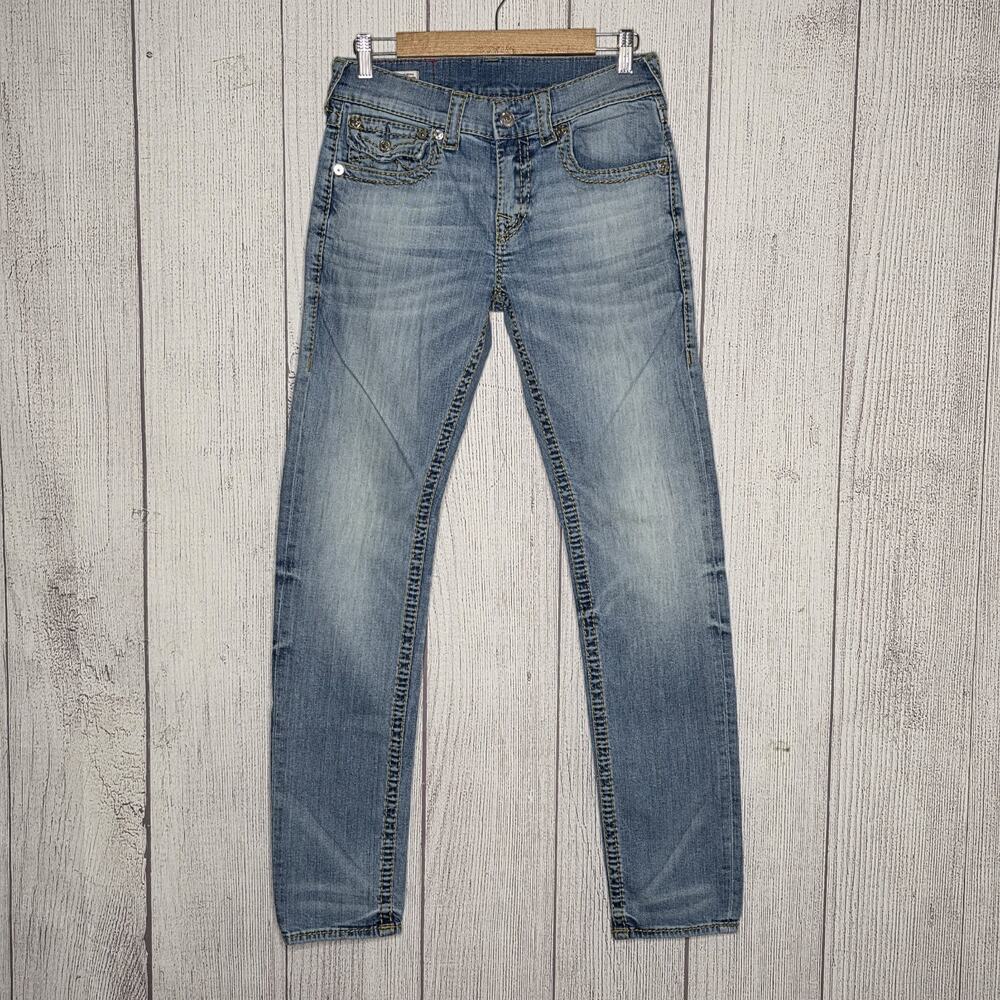 True Religion Rocco Light Wash Relaxed Skinny Jeans Size 30 (29x31.5)
